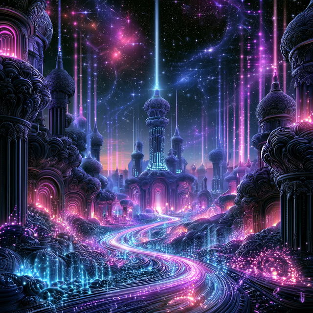 Cathedral Biolumina style, Midjourney V8.2, render 1 of 4