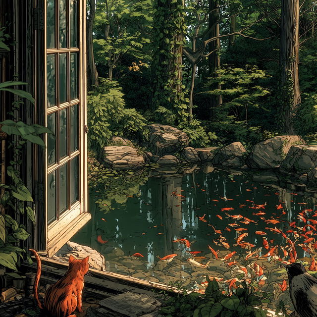 Woodblock Wilds style, Midjourney V8.2, render 4 of 4