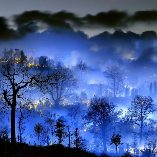 Indanthrene Blue Hour style, Midjourney V8.2, render 4 of 4