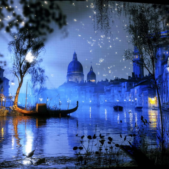 Indanthrene Blue Hour style, Midjourney V8.2, render 3 of 4