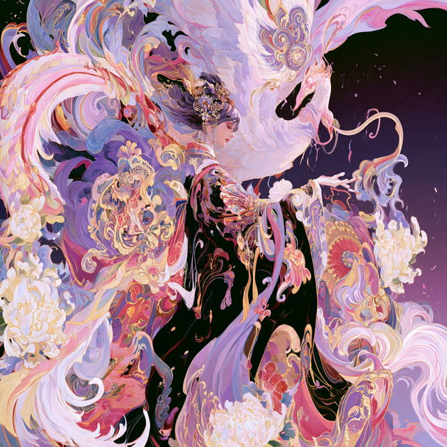 Curlwork Surrealism style, Midjourney V8.2, render 3 of 4