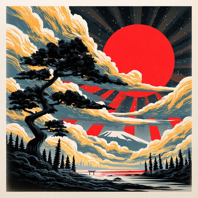 Sunburst Cedarhythm style, Midjourney V8.2, render 4 of 4
