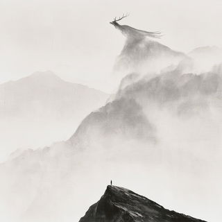Alpine Ink Ornithology style, Midjourney V8.2, render 1 of 4