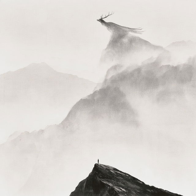 Alpine Ink Ornithology style, Midjourney V8.2, render 1 of 4
