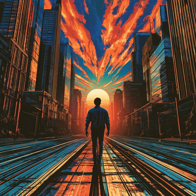 Radiant Highway Futurism style, Midjourney V8.2, render 2 of 4