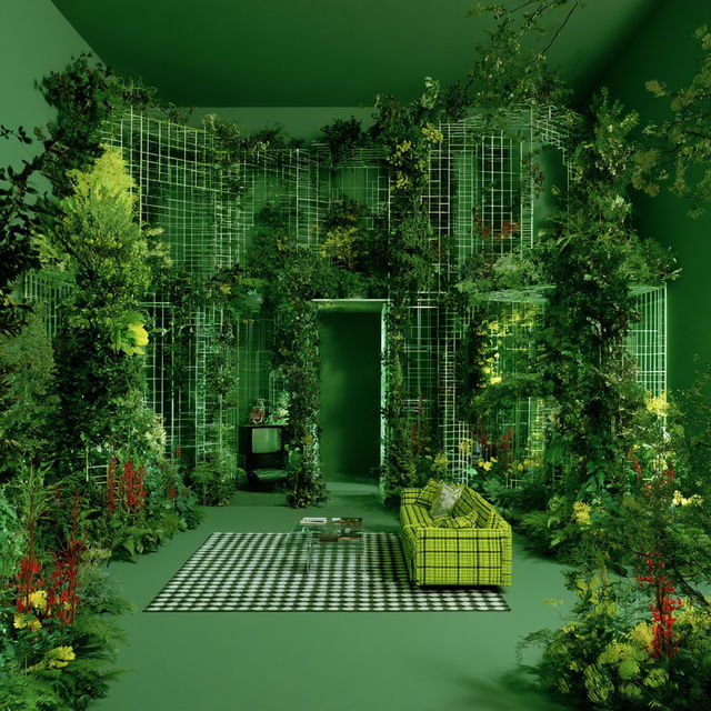 Botanitectonics style, Midjourney V8.2, render 3 of 4