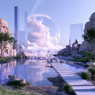 Cloudsea Megastructure style, Midjourney V8.2, render 3 of 4