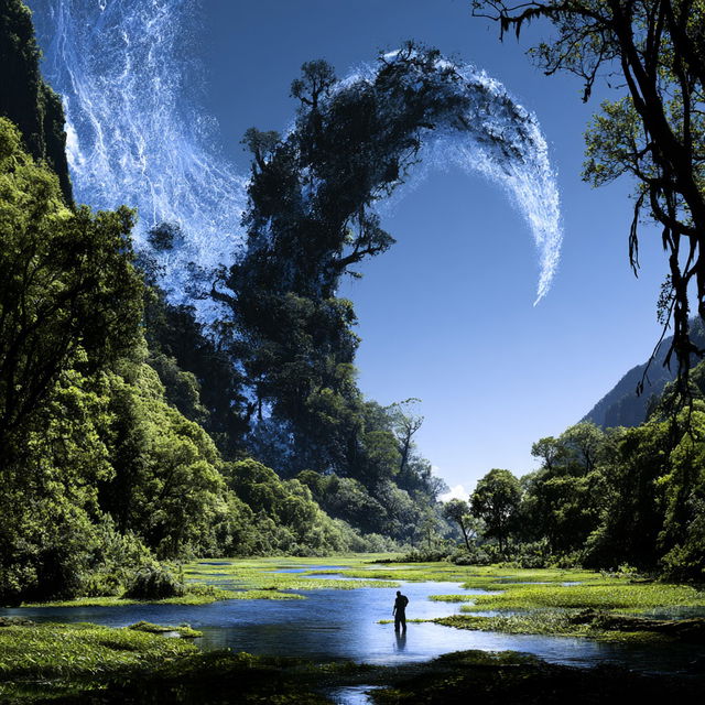 Blue Ice Cataclysm style, Midjourney V8.2, render 3 of 4