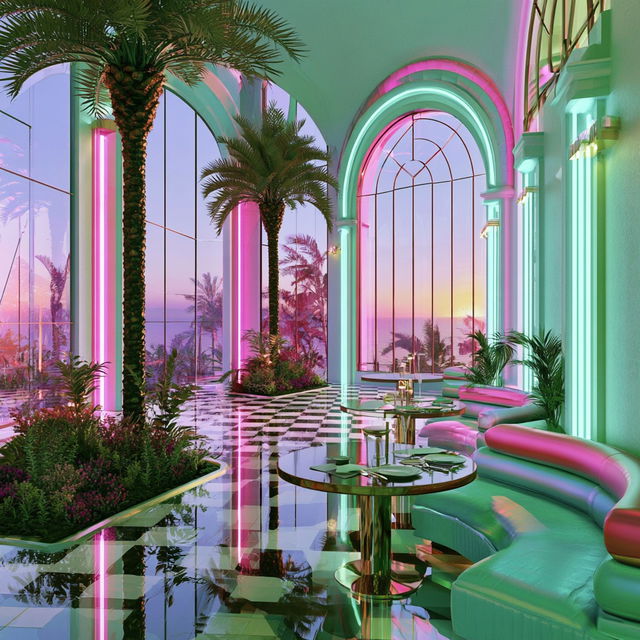 Chromatropic style, Midjourney V8.2, render 1 of 4