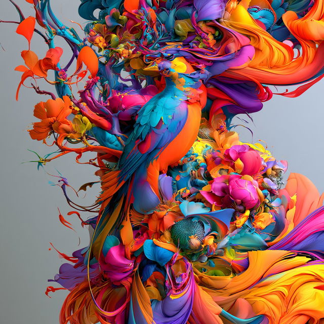 Floracrest style, Midjourney V8.2, render 4 of 4
