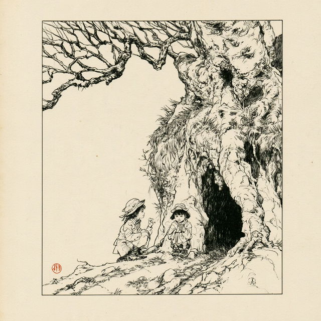Inkshanshui style, Midjourney V8.2, render 3 of 4