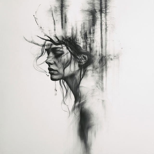 Murmuration Inkforms style, Midjourney V8.2, render 1 of 4