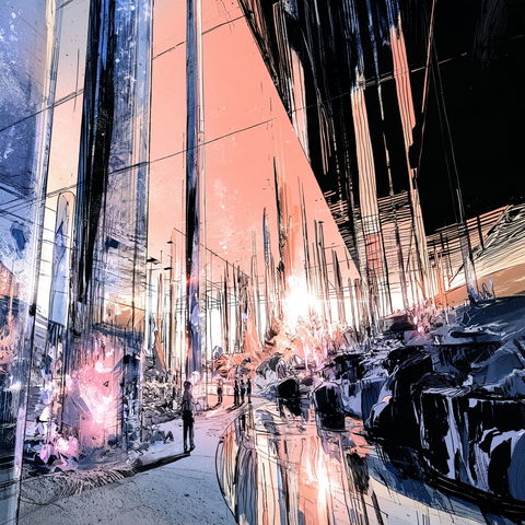 Needlepoint Megacity style (SREF codes), Midjourney V8.2