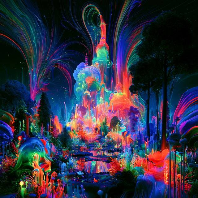 Chromafair Mycogarden style, Midjourney V8.2, render 2 of 4