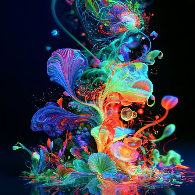 Chromafair Mycogarden style, Midjourney V8.2, render 3 of 4