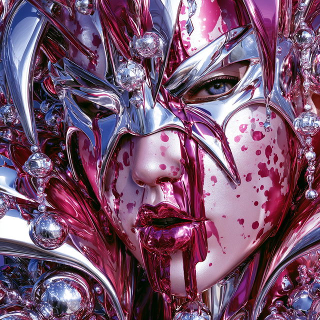 Liquid Petal Cabaret style, Midjourney V8.2, render 2 of 4