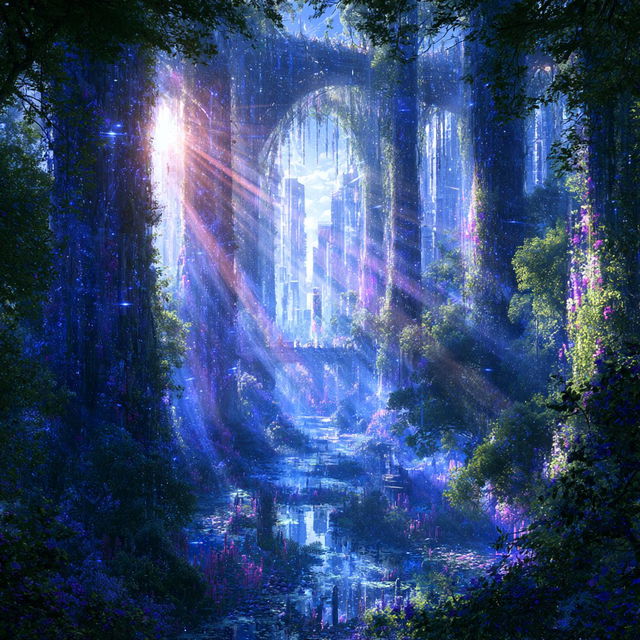 Portalglass Cascadism style, Midjourney V8.2, render 3 of 4