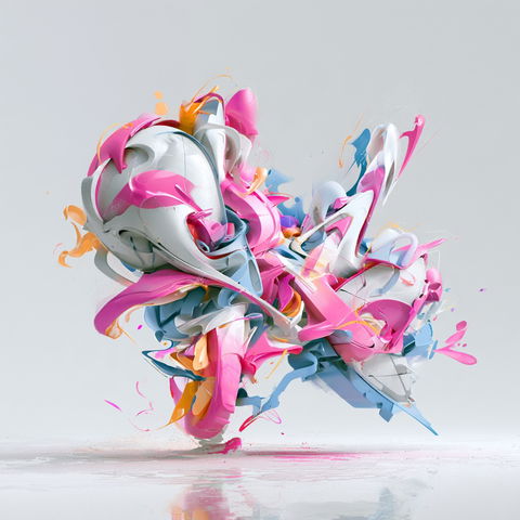 3D graffiti style (Techniques), Midjourney V8.2
