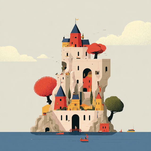 Castellum Chromaticum style, Midjourney V8.2, render 3 of 4