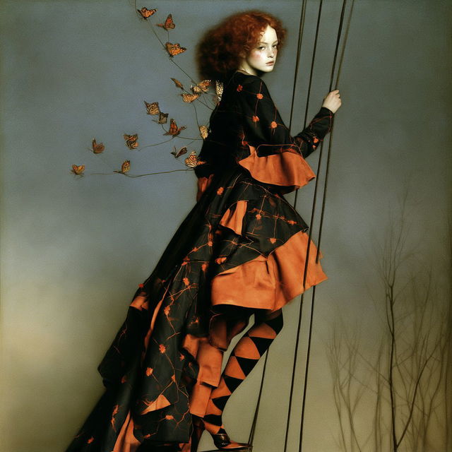 Raven Tempera Court style, Midjourney V8.2, render 1 of 4