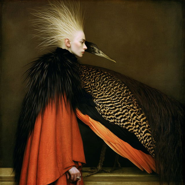 Raven Tempera Court style, Midjourney V8.2, render 3 of 4