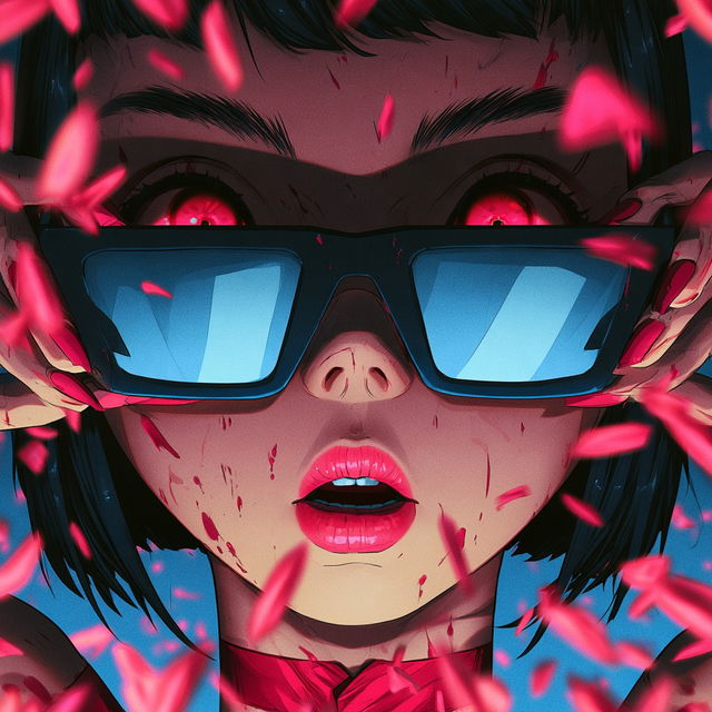 Cyan Magentacore style, Midjourney V8.2, render 3 of 4