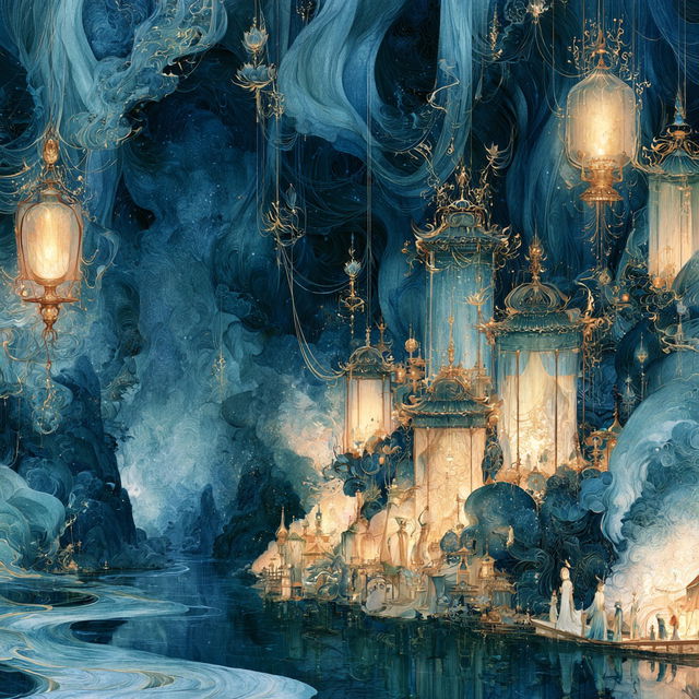 Palacefluvia style, Midjourney V8.2, render 4 of 4