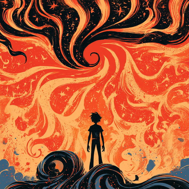Flame Marbling style, Midjourney V8.2, render 2 of 4