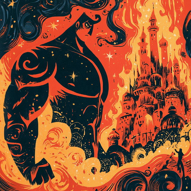 Flame Marbling style, Midjourney V8.2, render 1 of 4