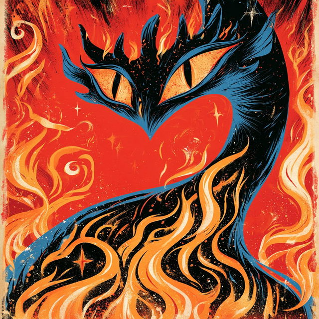Flame Marbling style, Midjourney V8.2, render 4 of 4