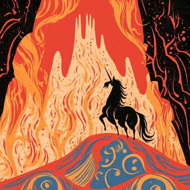 Flame Marbling style, Midjourney V8.2, render 3 of 4