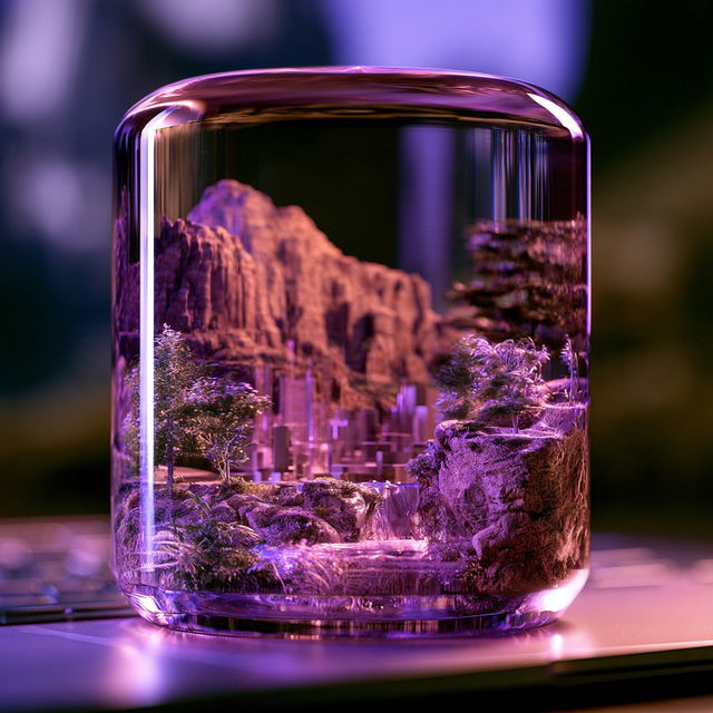 Microcosm Vaporium style, Midjourney V8.2, render 3 of 4