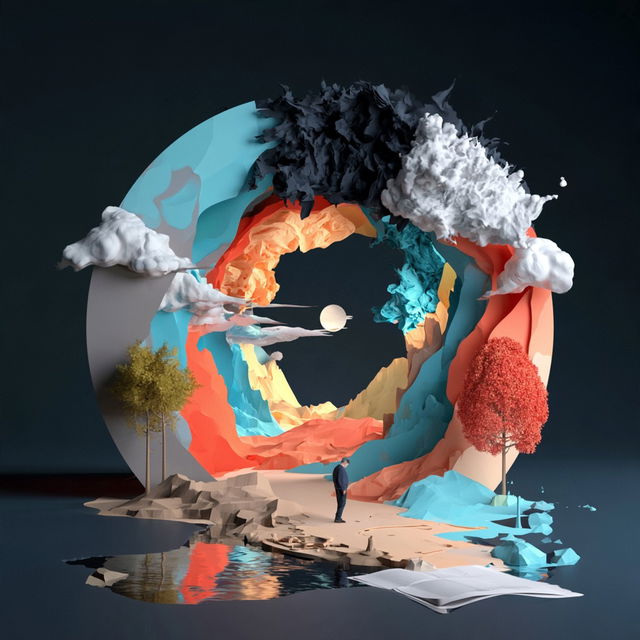 Mosaic Stagecraft style, Midjourney V8.2, render 3 of 4