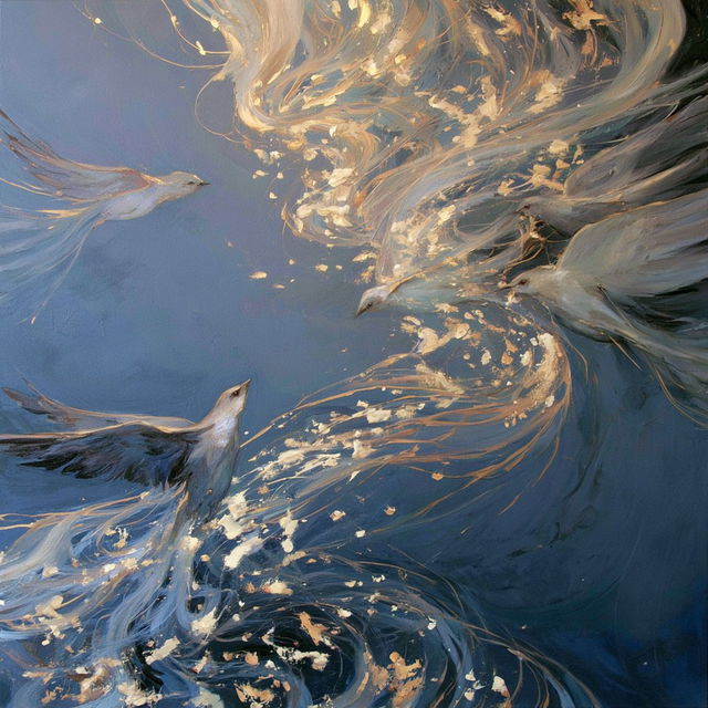 Indigo Whirlpool style, Midjourney V8.2, render 1 of 4