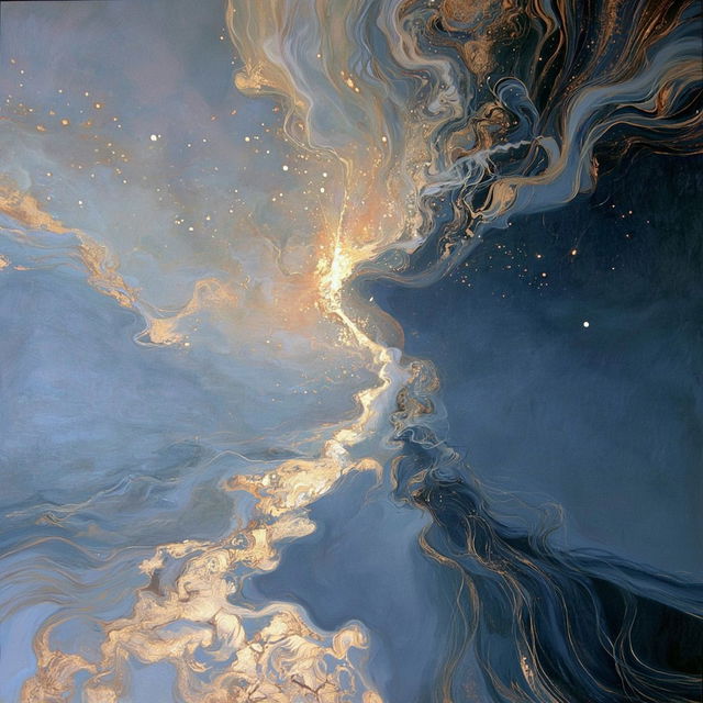 Indigo Whirlpool style, Midjourney V8.2, render 4 of 4