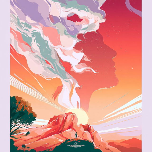 Cliffward Chromaflow style, Midjourney V8.2, render 2 of 4