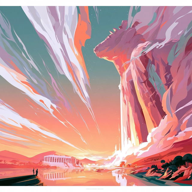 Cliffward Chromaflow style, Midjourney V8.2, render 1 of 4