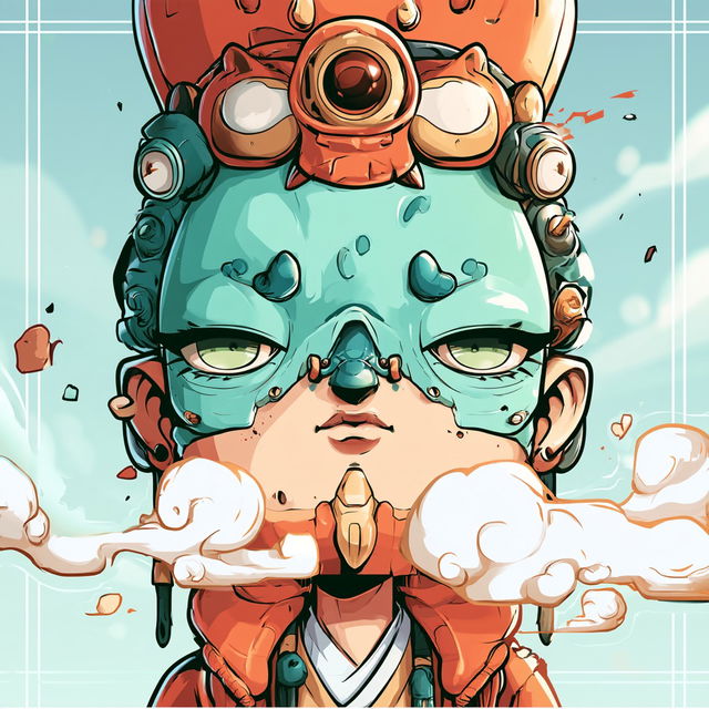Coralink Carnivalesque style, Midjourney V8.2, render 4 of 4