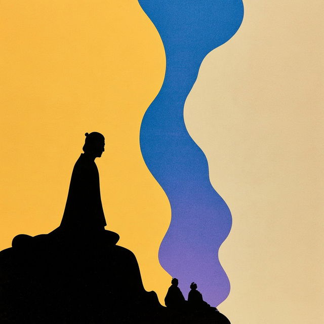 Silhouette Zenography style, Midjourney V8.2, render 1 of 4