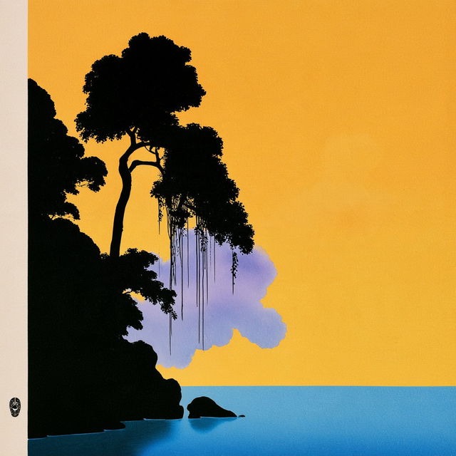 Silhouette Zenography style, Midjourney V8.2, render 3 of 4