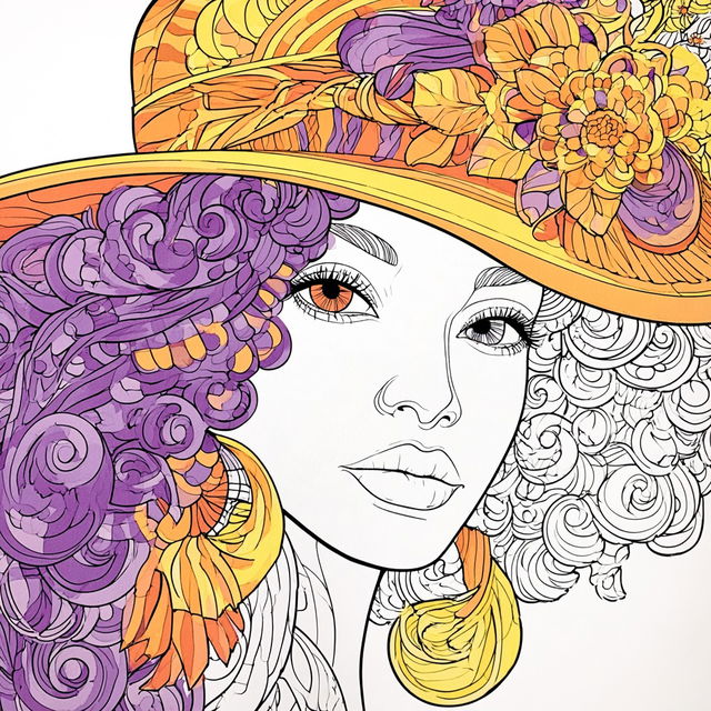 Chroma Curl Lithography style, Midjourney V8.2, render 1 of 4