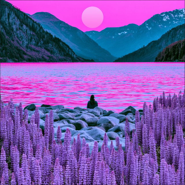 Chromalpine style, Midjourney V8.2, render 2 of 4