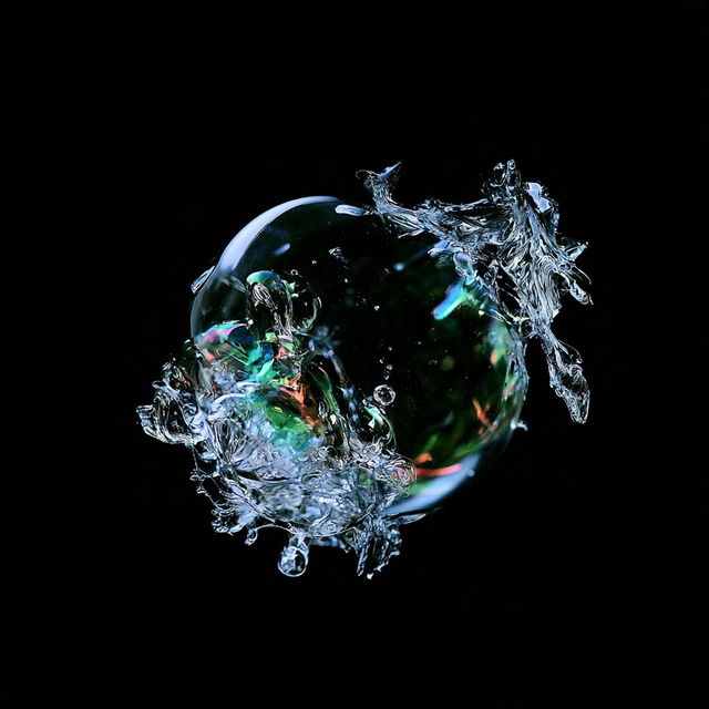 Glacier Splashism style, Midjourney V8.2, render 4 of 4