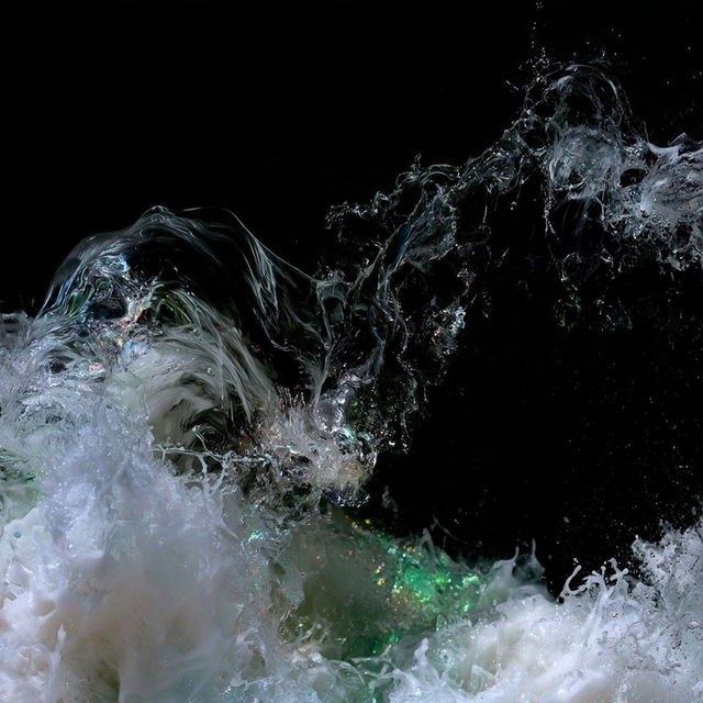 Glacier Splashism style, Midjourney V8.2, render 3 of 4