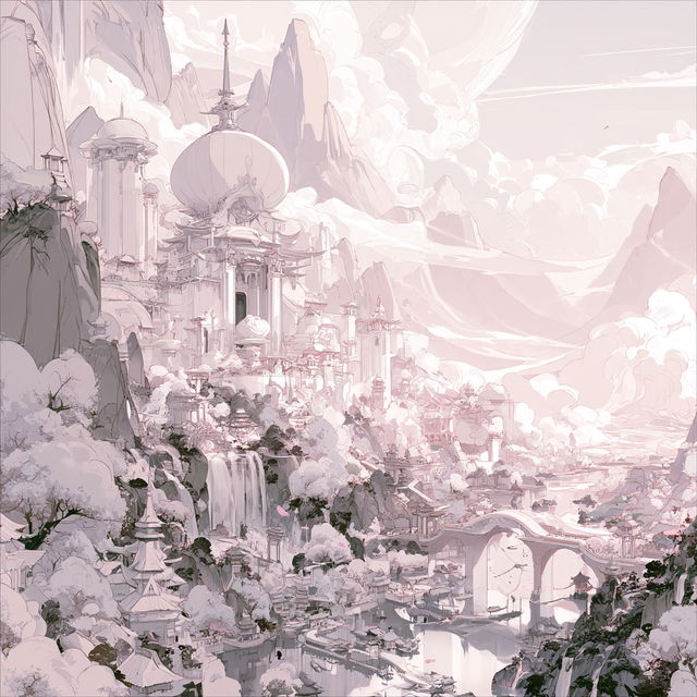Cloudline Rococo style, Midjourney V8.2, render 3 of 4