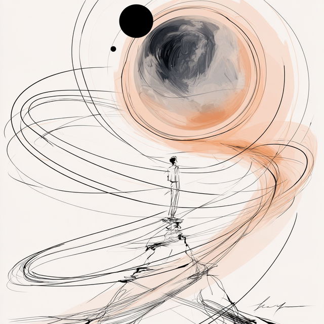 Sfumato Shibori style, Midjourney V8.2, render 4 of 4