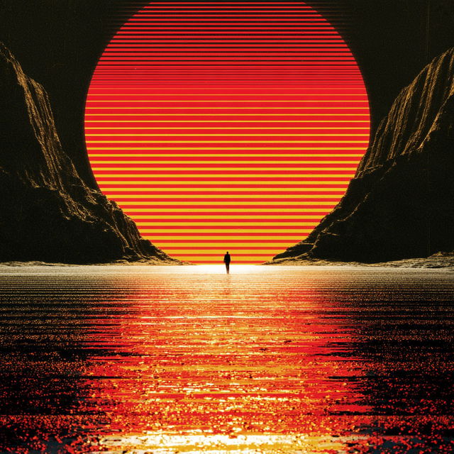 Sunstripe Geomorphics style, Midjourney V8.2, render 1 of 4