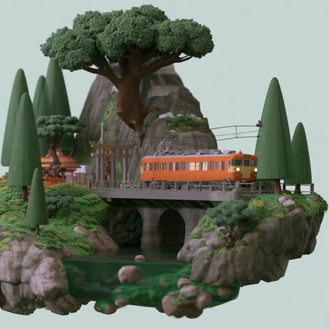Terraced Toyworld style (SREF codes), Midjourney V8.2