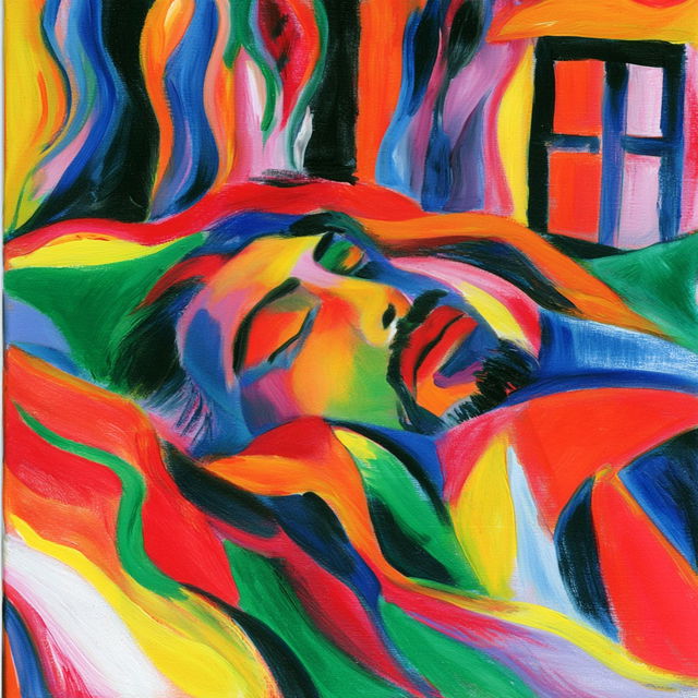 Fauvist Enamel Flux style, Midjourney V8.2, render 2 of 4