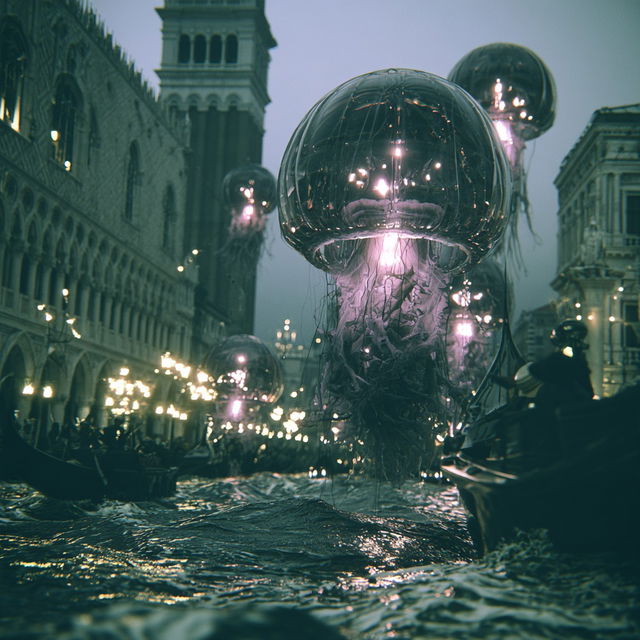 Porcelain Engine Rain style, Midjourney V8.2, render 4 of 4